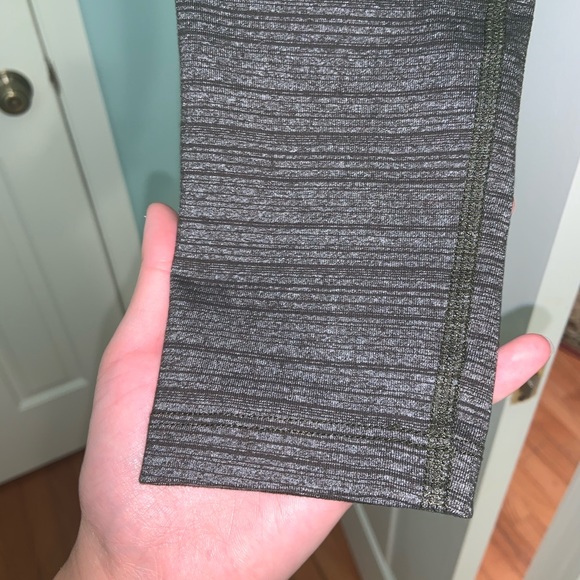 Beyond Yoga Dark Olive Green Striped Leggings - Picture 6 of 8